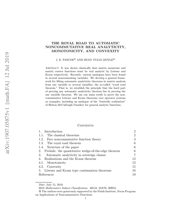 First page