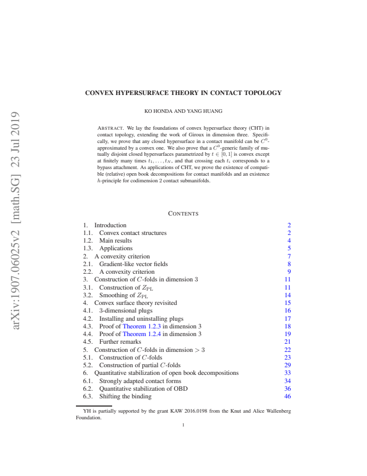 First page