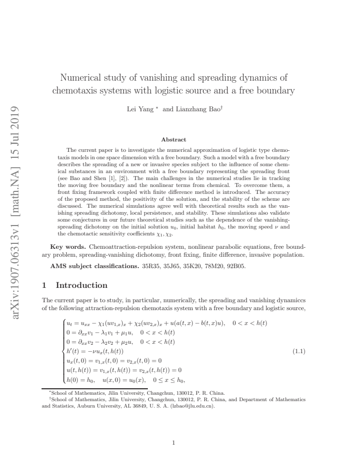 First page