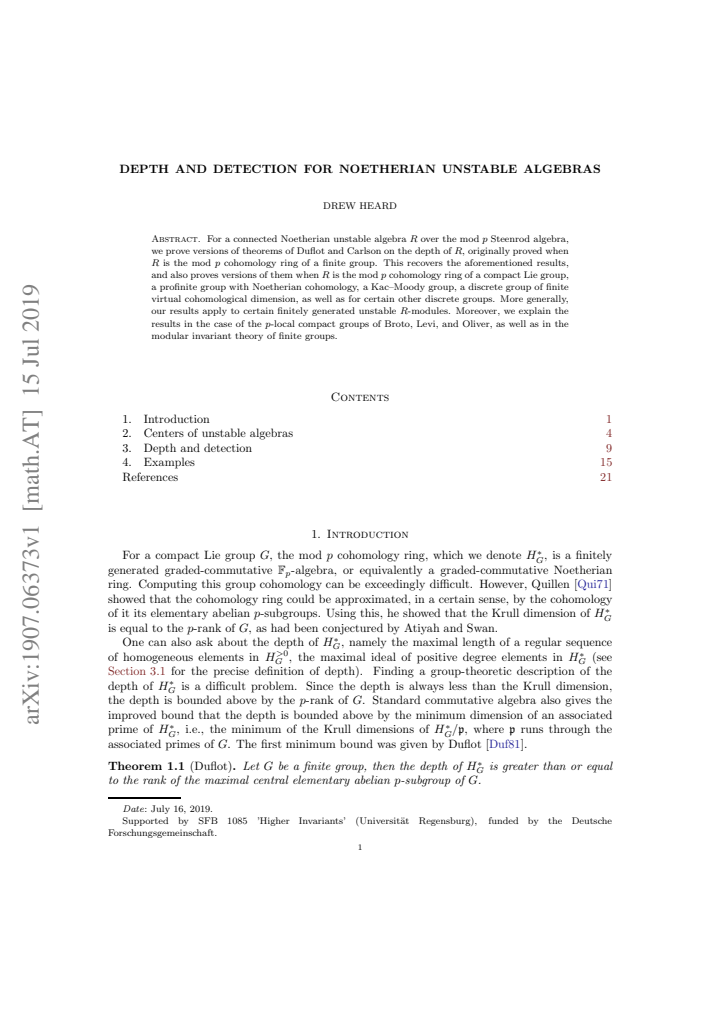 First page