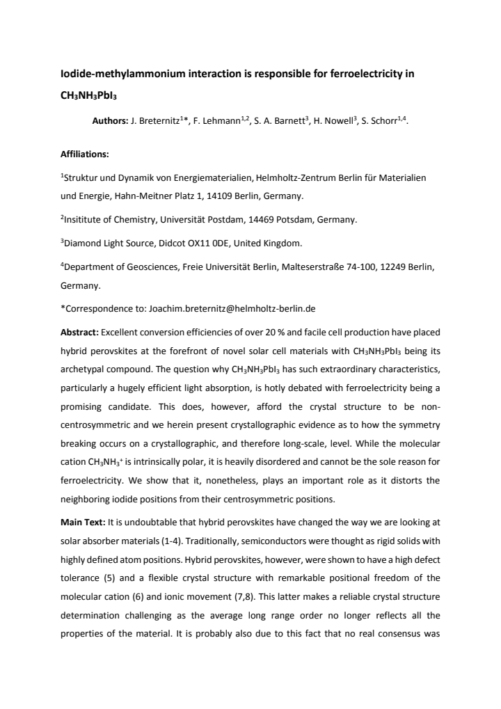 First page