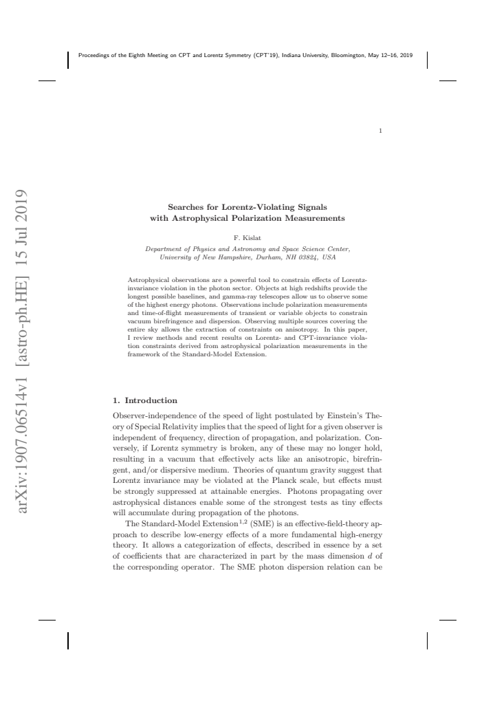 First page
