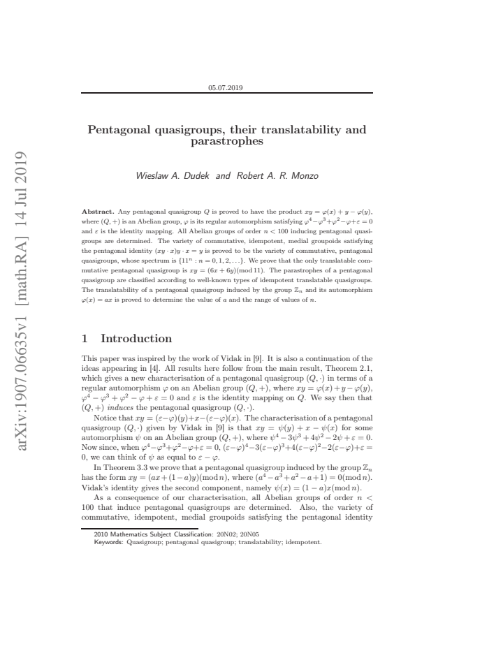 First page