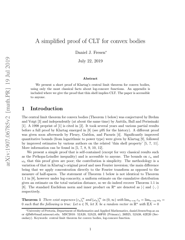 First page