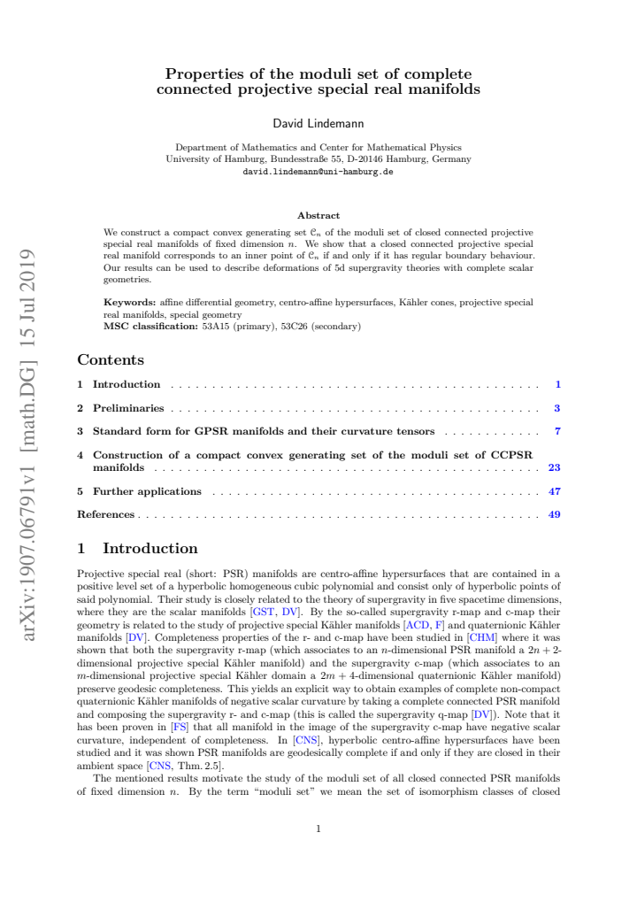 First page