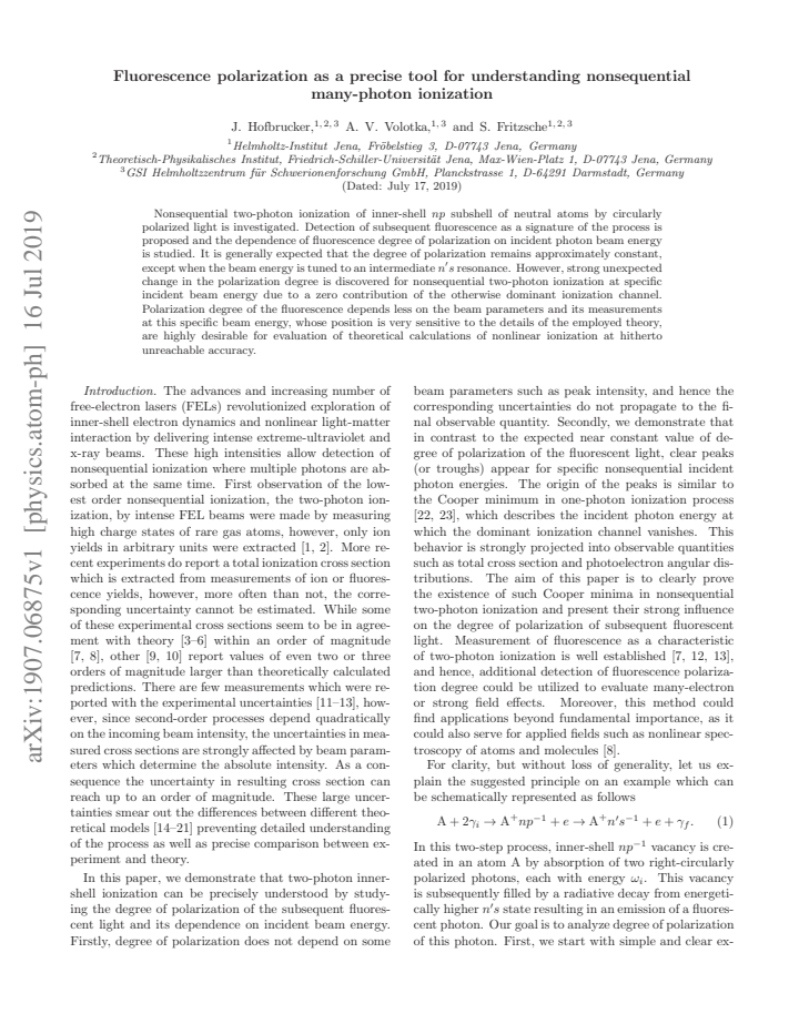 First page