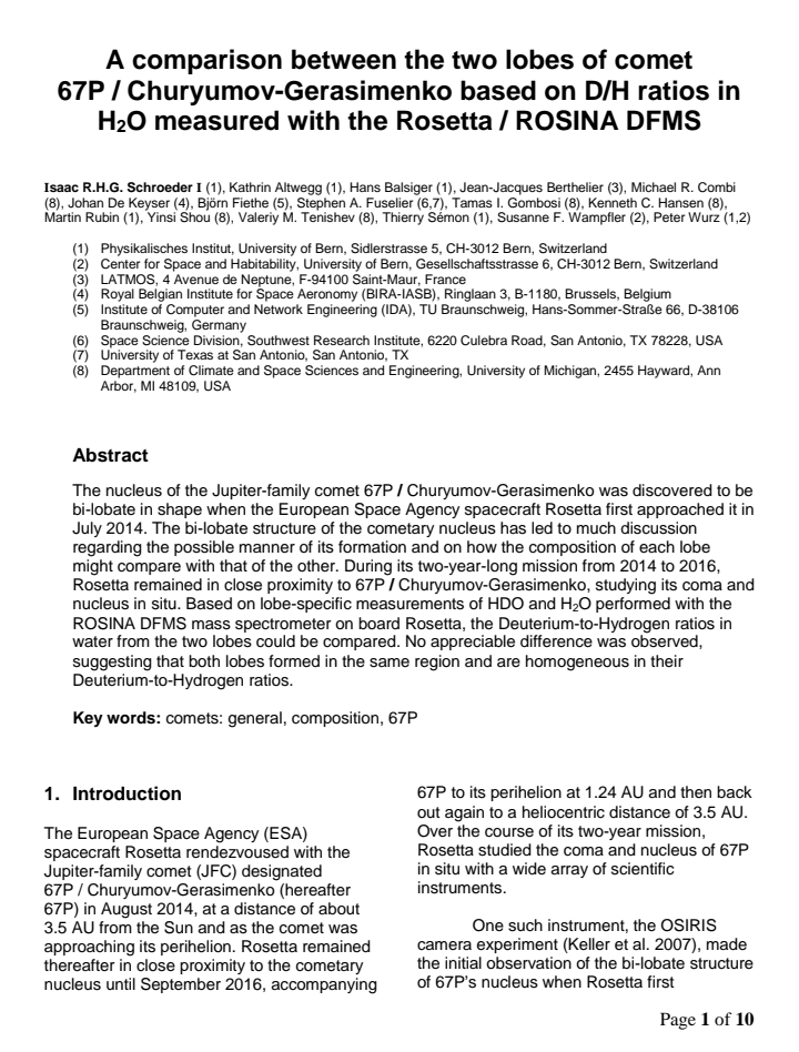First page