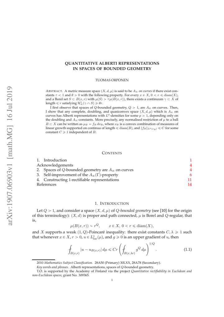 First page