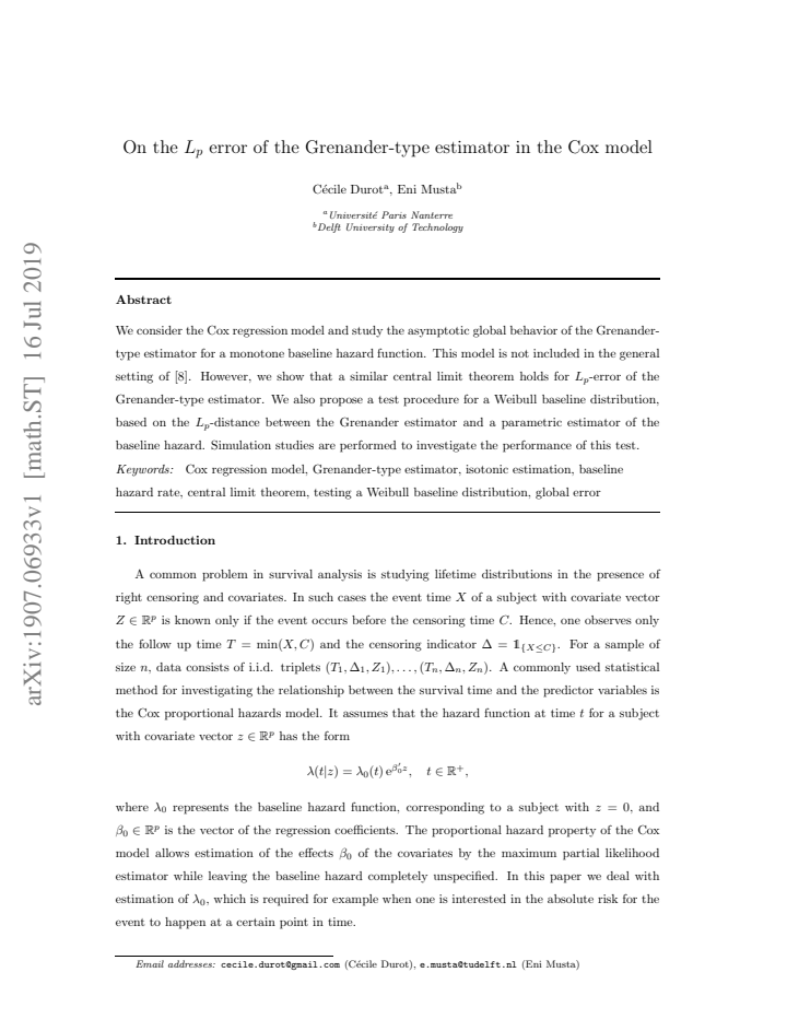 First page