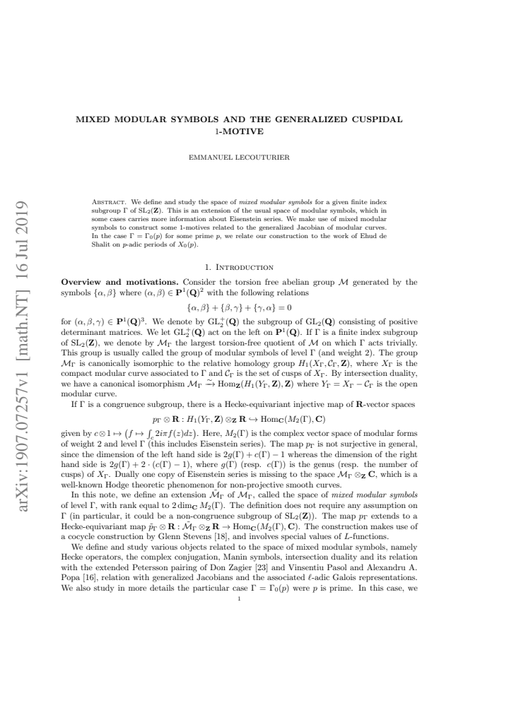 First page
