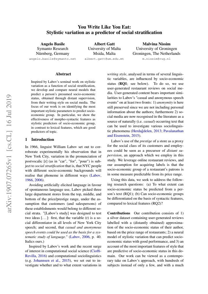 First page