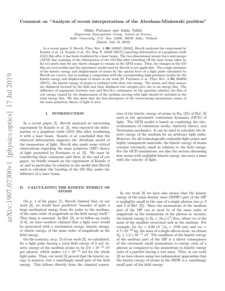 First page