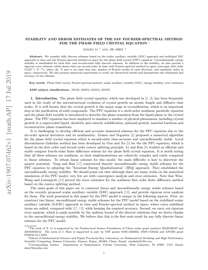 First page