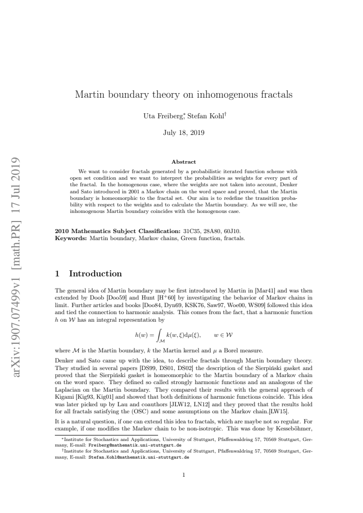First page