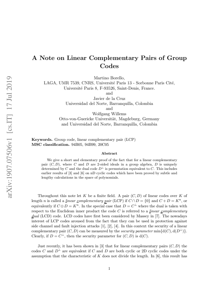 First page