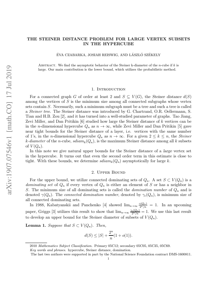 First page