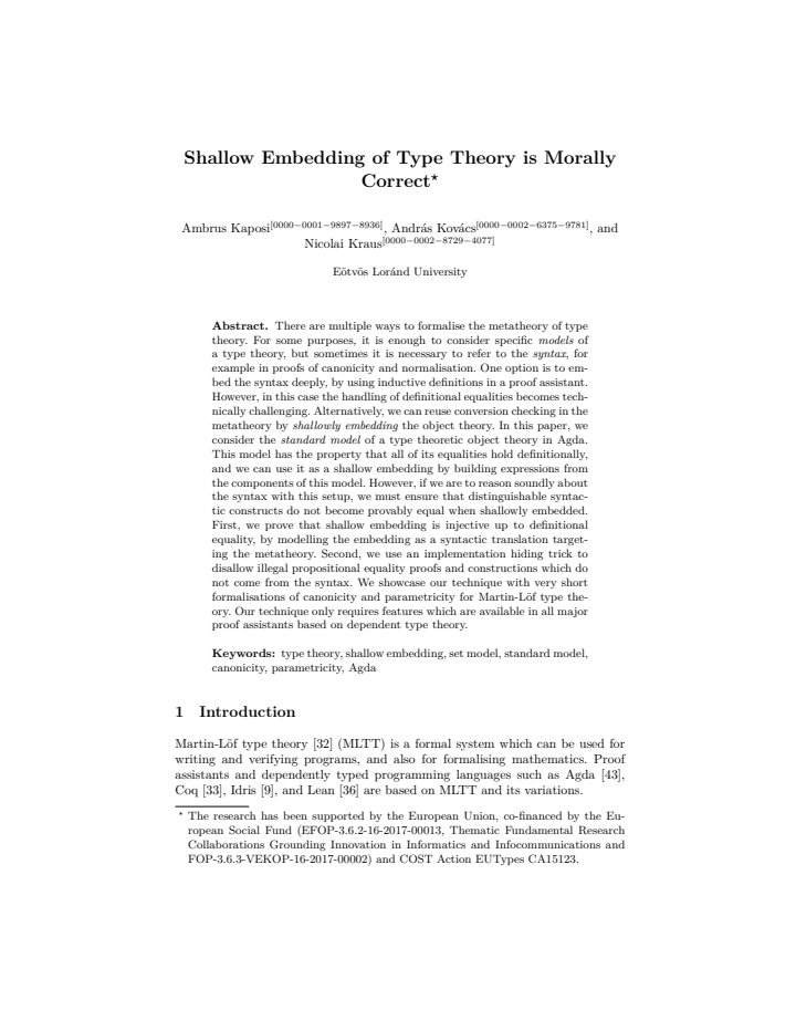 First page
