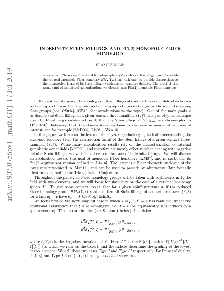 First page