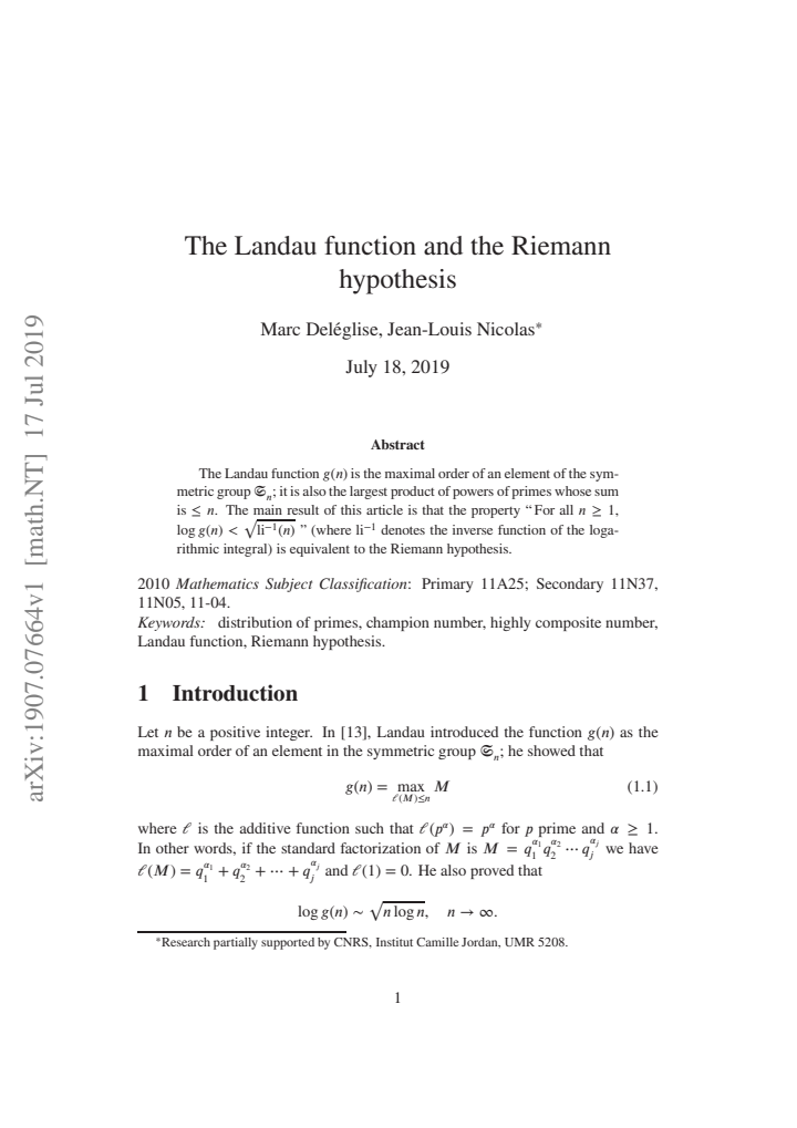 First page