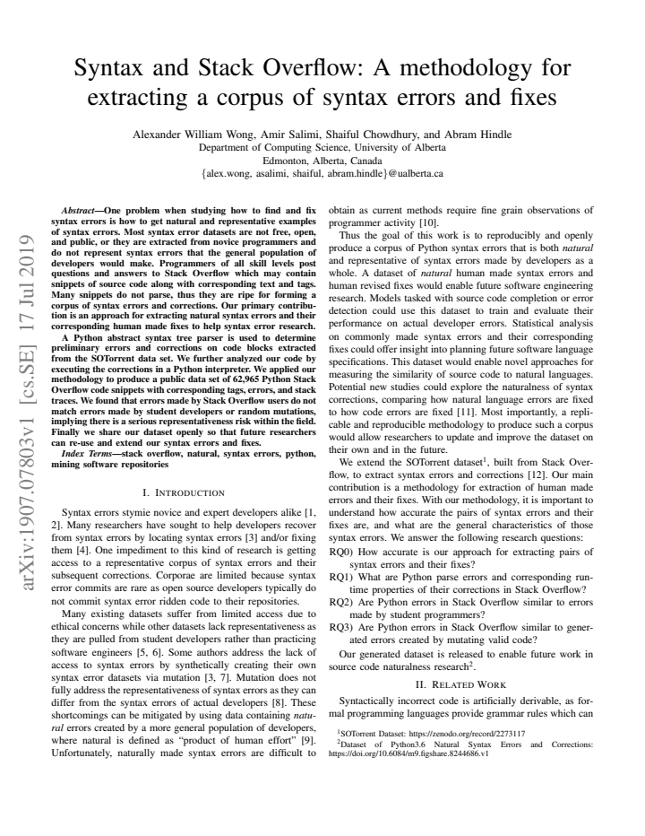 First page