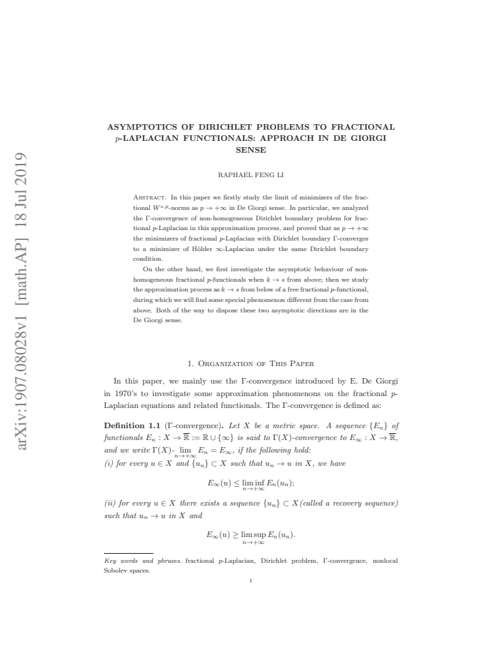 First page