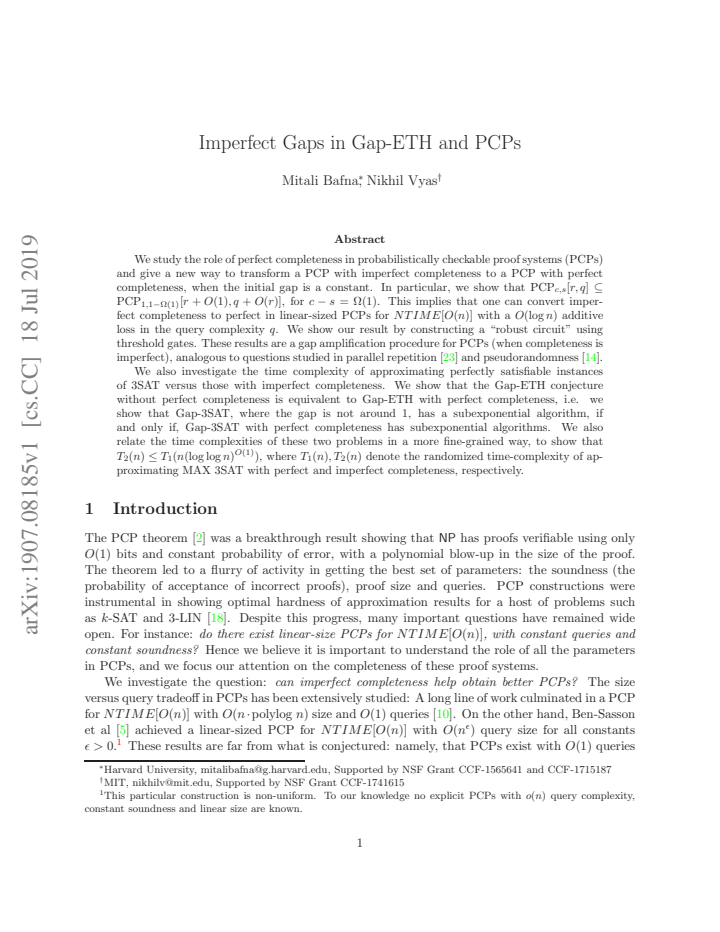First page