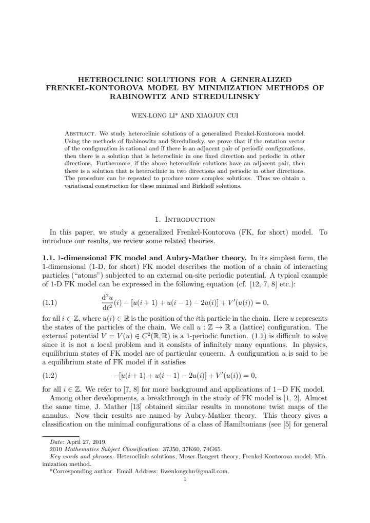 First page