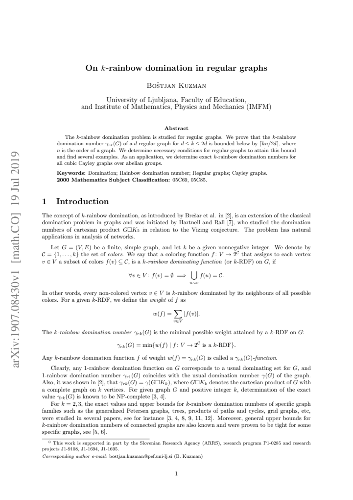 First page