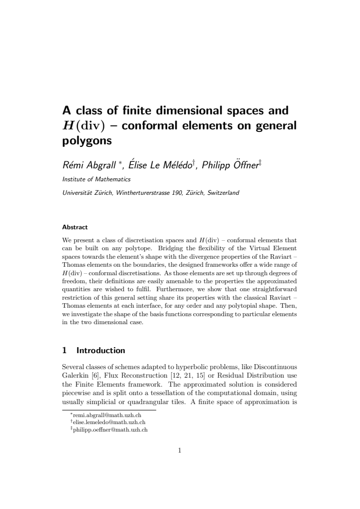 First page