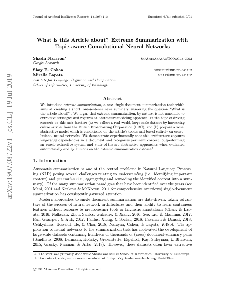 First page