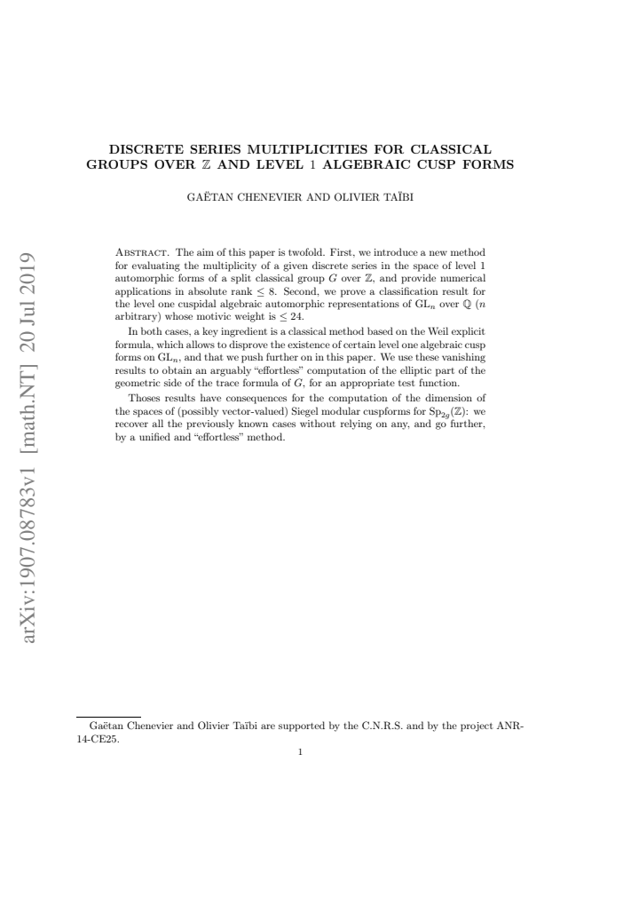 First page