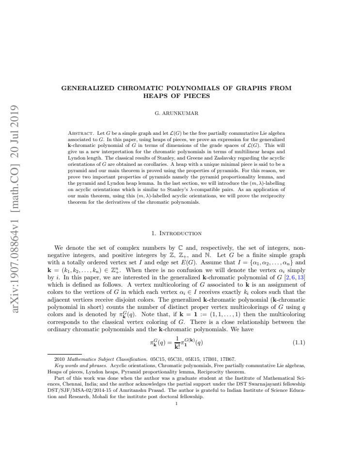 First page