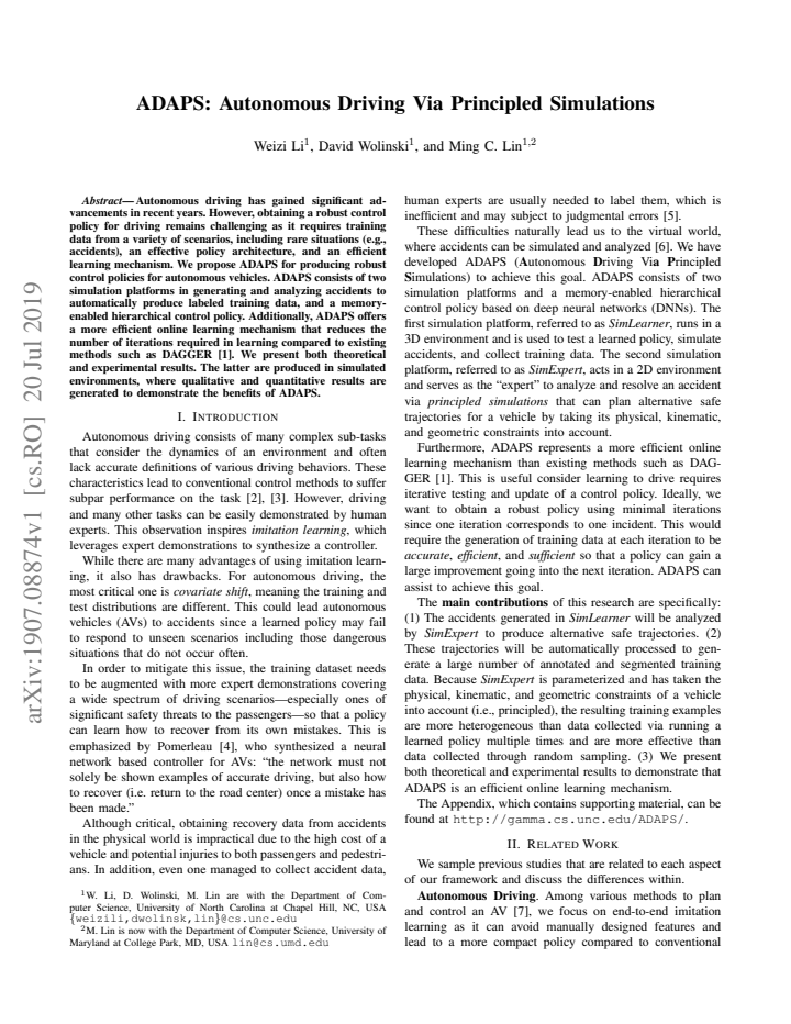 First page