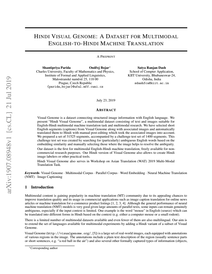First page