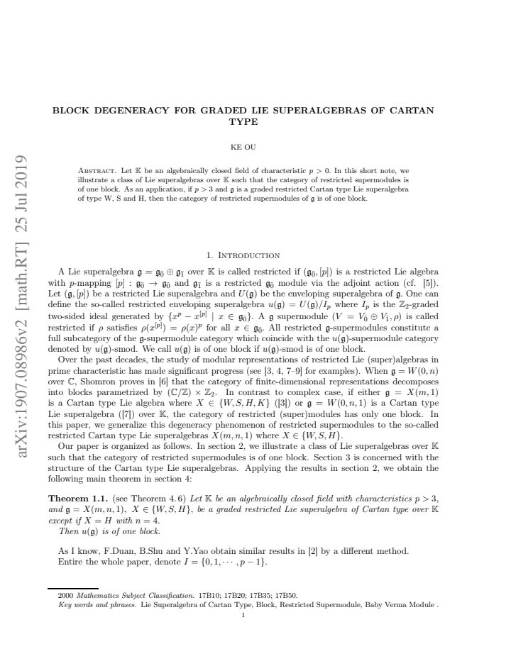 First page