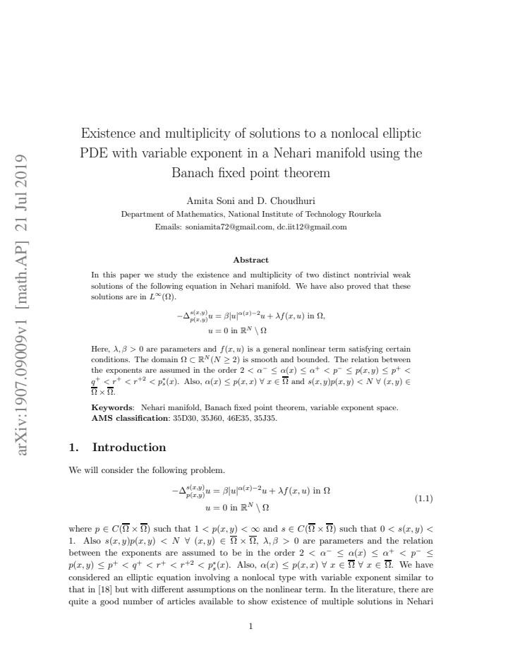 First page