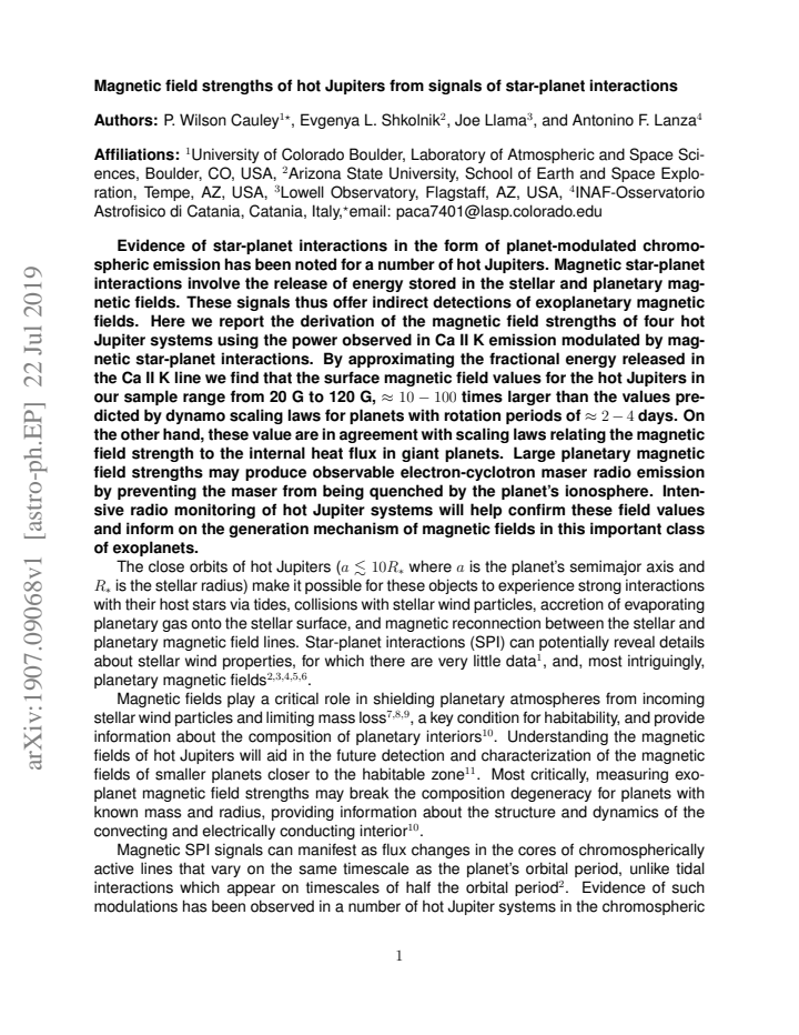 First page