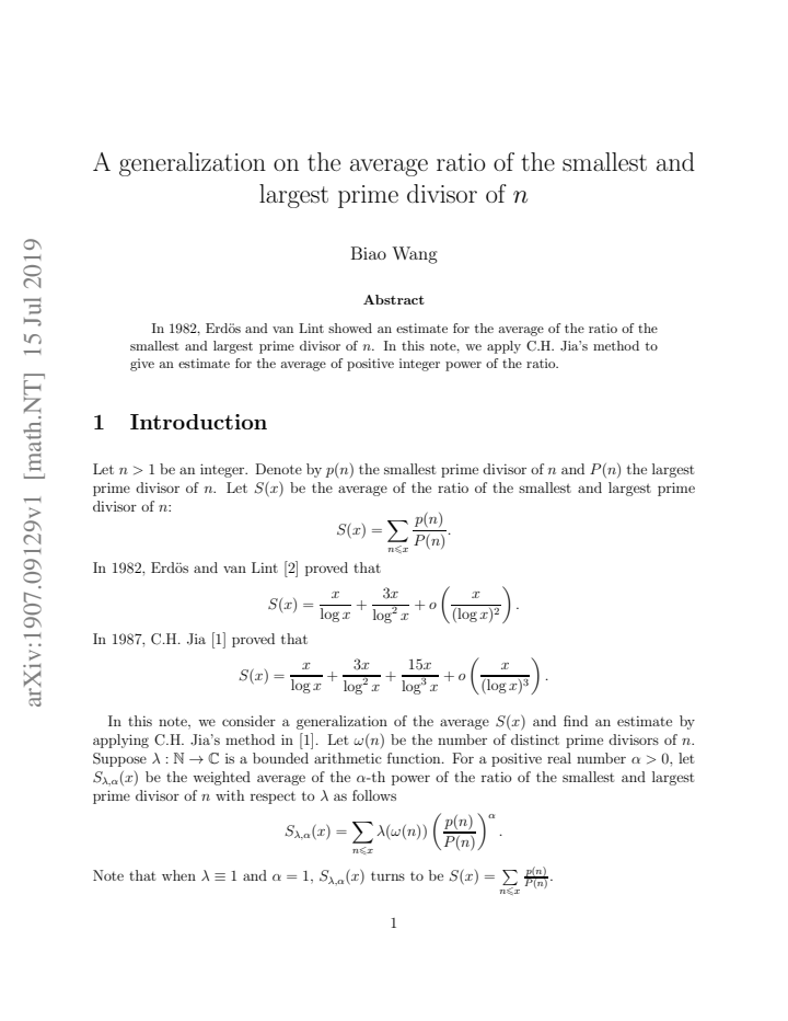 First page