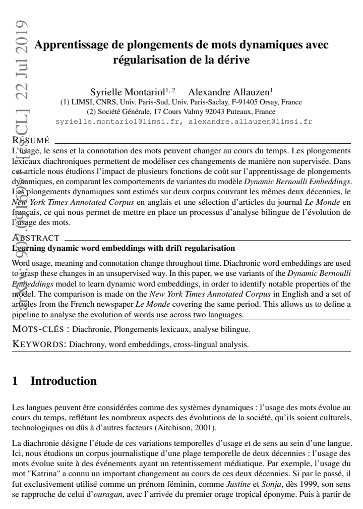 First page