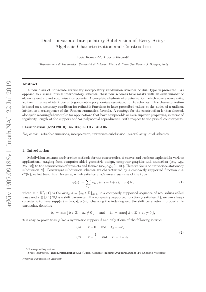 First page