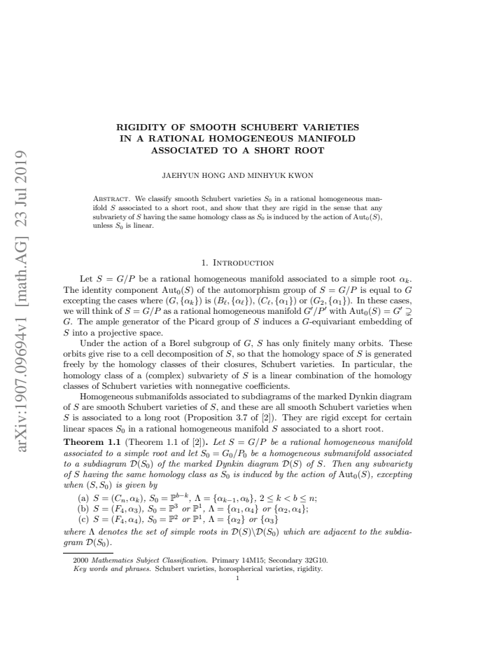 First page