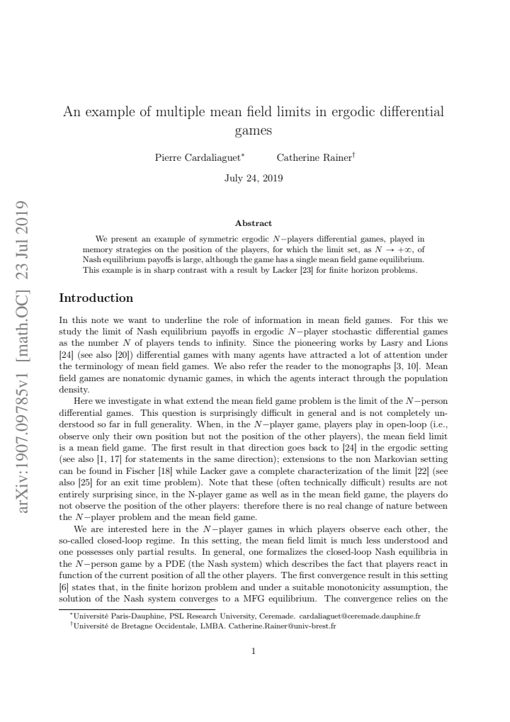 First page