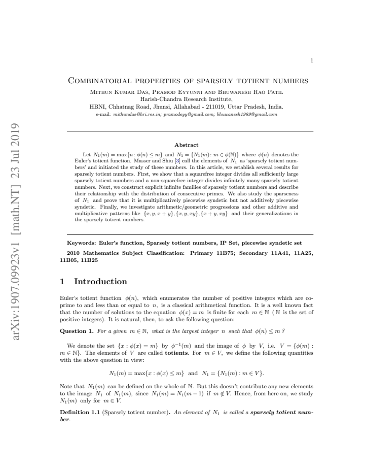 First page