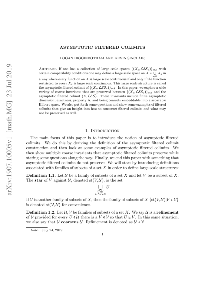 First page