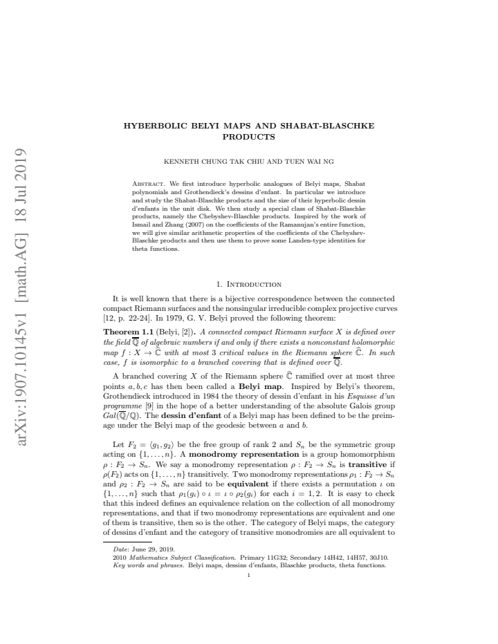 First page