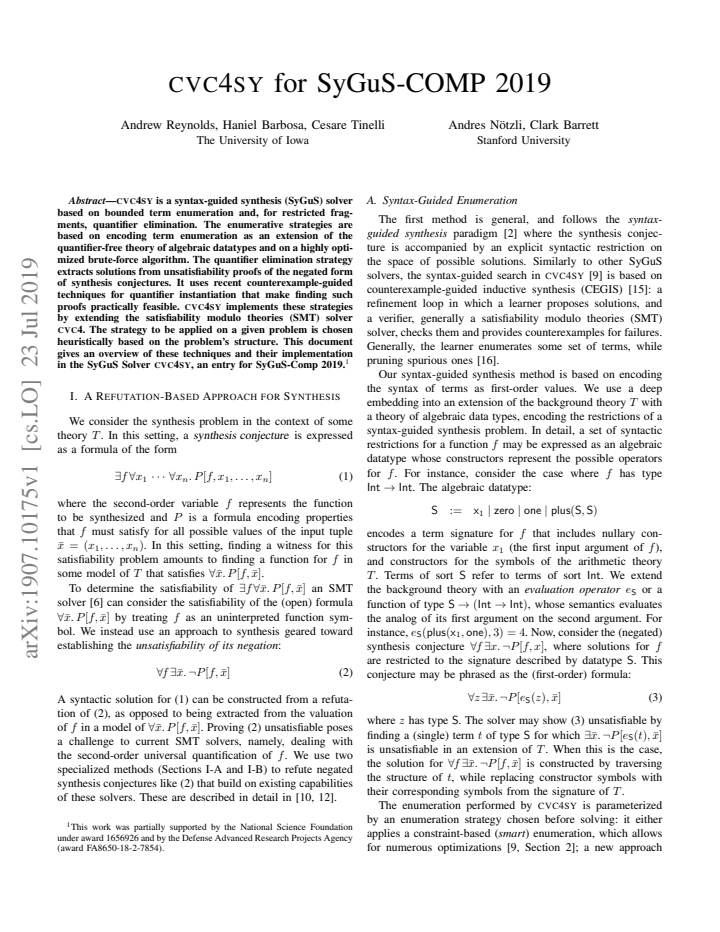 First page