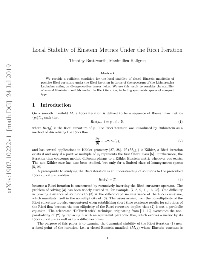 First page