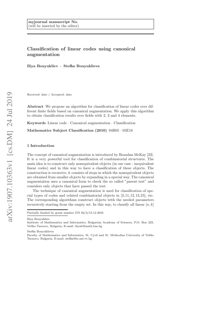 First page