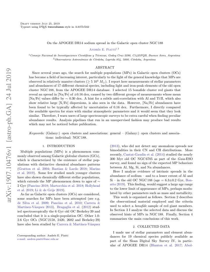 First page