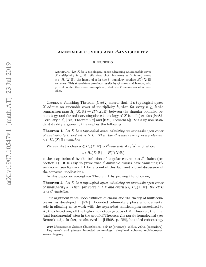 First page